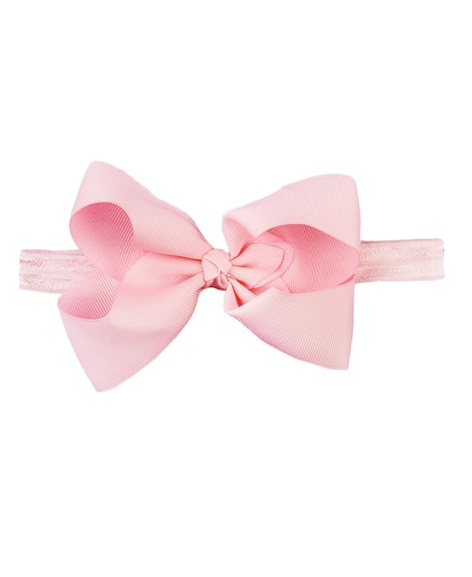 RuffleButts Girls Pink Bow Headband - One Size