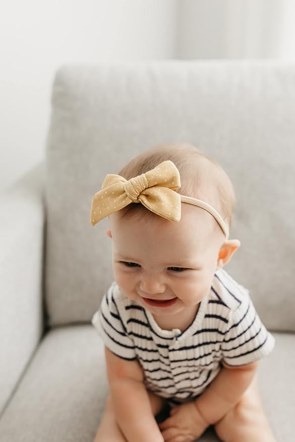 Copper Pearl Classic Baby Bow Marigold