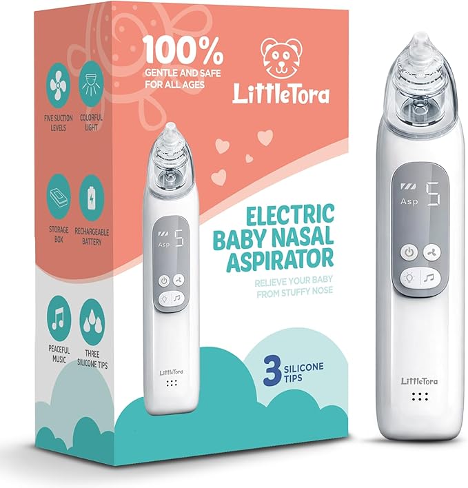 Baby Nasal Aspirator - Rechargeable Electric Nose Sucker Baby Nose Cleaner - Toddlers Booger Mucus Sucker - Baby Vac Nasal Aspirator - Infant Booger Suction Removal Device