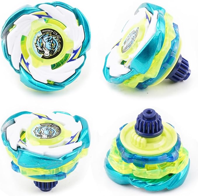 ASVEXKW Battling Set, Spinninning Top Burst Toy Combat Battling Game Set, Spinning & Launchers Stadium, Birthday Gift for Boys, bx 8 Spinning Tops (08-2)