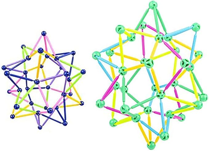 Curious Minds Busy Bags Large 9"-12" Collapsible Ball - Expanding and Contracting Ball - Grow and Shrink Fidget Ball - Anxiety Breathing Exercises (Random Colors) (Set of 2 Random Balls)