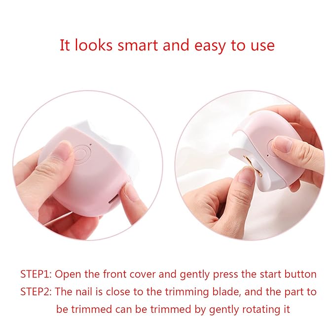 Electric Toenail & Fingernail Trimmer Grinder - Effortless Baby Nail Trimmer - Electric Heads