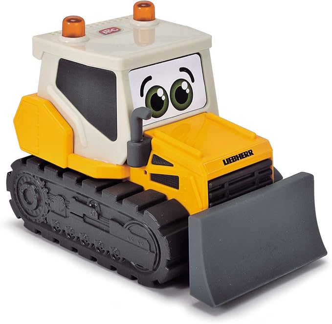 Dickie Toys ABC Streety 204112007 Push Car for Babies and Toddlers from 1 Year Old, Bulldozer, Fire Brigade or Rubbish Collection, 15 cm Toy Car, Orange