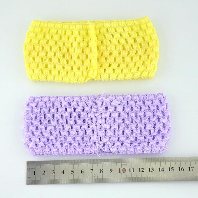 YYCRAFT Elastic Crochet Headbands for Newborn Infant Toddler Baby Girls Skinny Hair Bands Accessories