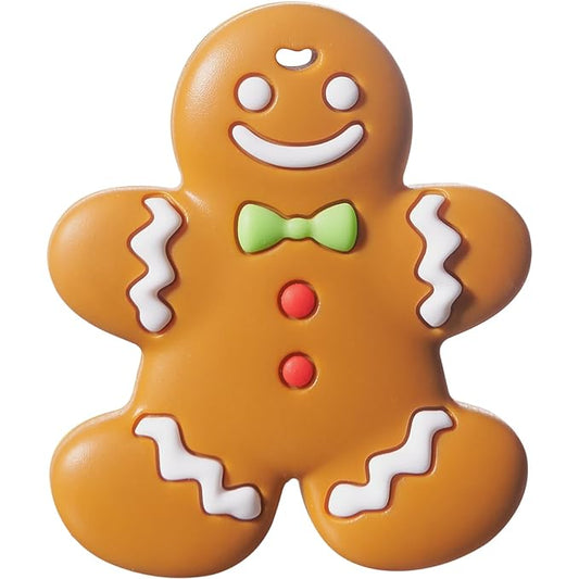 NCVI Christmas Teether, Baby Teething Toys for 0-6 6-12 Months, My First Christmas Silicone Chew Toys, First Christmas Gifts for Baby Boys and Girls, Ideal Toddlers Stocking Stuffer, Gingerbread Man