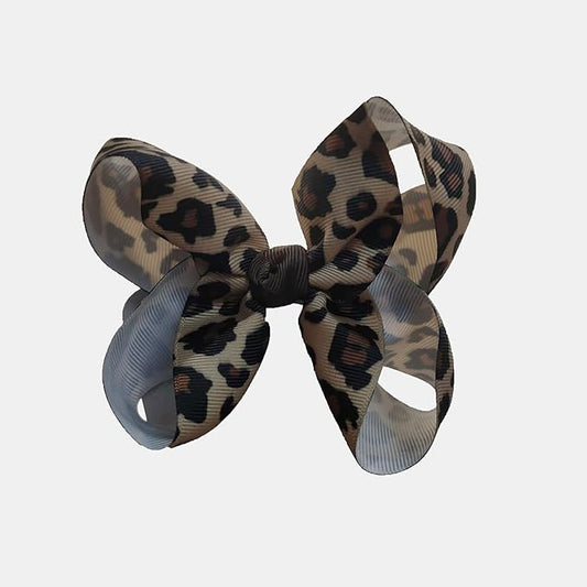 Leopard Hair Bow Clips for Girls Women Animal Print Hair Accessories with Non-Slip Clips, Bow hairpin Hair Accessories.(FJ119) (Leopard 10)