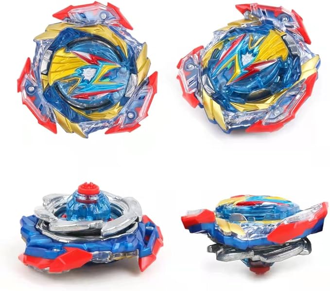MUSTYBELT Battling Top Burst Gyro Toy Set Toy Gift for Children Boys Ages 6 8 10 12+ Combat Battling Game 12 Burst Spinning Tops 2 Two Way Launchers Grip Starter (BOZE-B8)