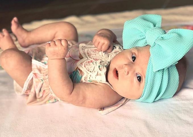 KIDOCHEESE Oversized Baby Hair Accessories: Large Bows, Elastic Hairbands, Nylon Headbands and Head Wraps for Newborns, Infants, Toddlers and Kids