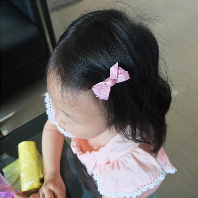 Sugarmelon 32 Colors Baby Hair Clips Toddler Tiny Hair Bow Snap Clips Infant Baby Girls Hairbow
