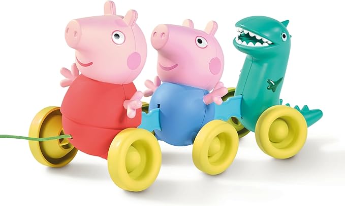 Toomies Grow with Peppa Pig - Pull Along Peppa - Peppa Pig Musical Walking & Crawling Baby Toy with Wheels - Baby Musical Toys with Wibble Wobble Action - 18 Months & Up (E73527)