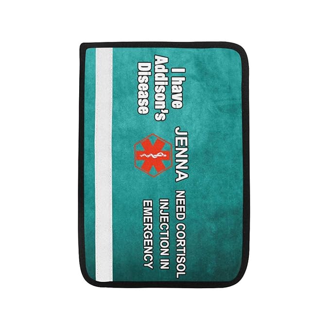 Personalized Name I Have Addison's Disease Seat Belt Cover Medical Alert Addison's Disease