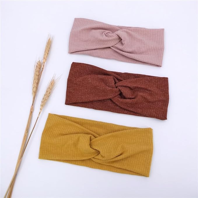 16 PCS Soft Knot Headbands with Hair Bows Elastic Hairbands Head Wrap For Newborn Baby Girls Infant Toddlers Kids Accessories (Cross Headband 16 pcs)