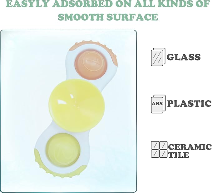 Hundredmore Suction Cup Spinner Toy for Baby 12-18Months, Bath Toys for Toddlers 1-3, Boys and Girls 1st Birthday Sensory Toys Gifts