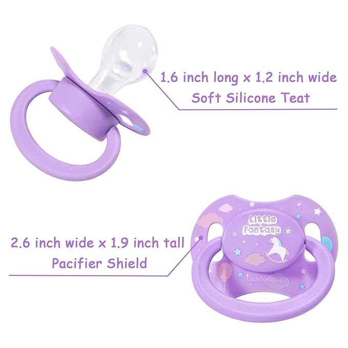 LittleForBig Bigshield Generation-II Adult Sized Pacifier Little Fantasy Pattern