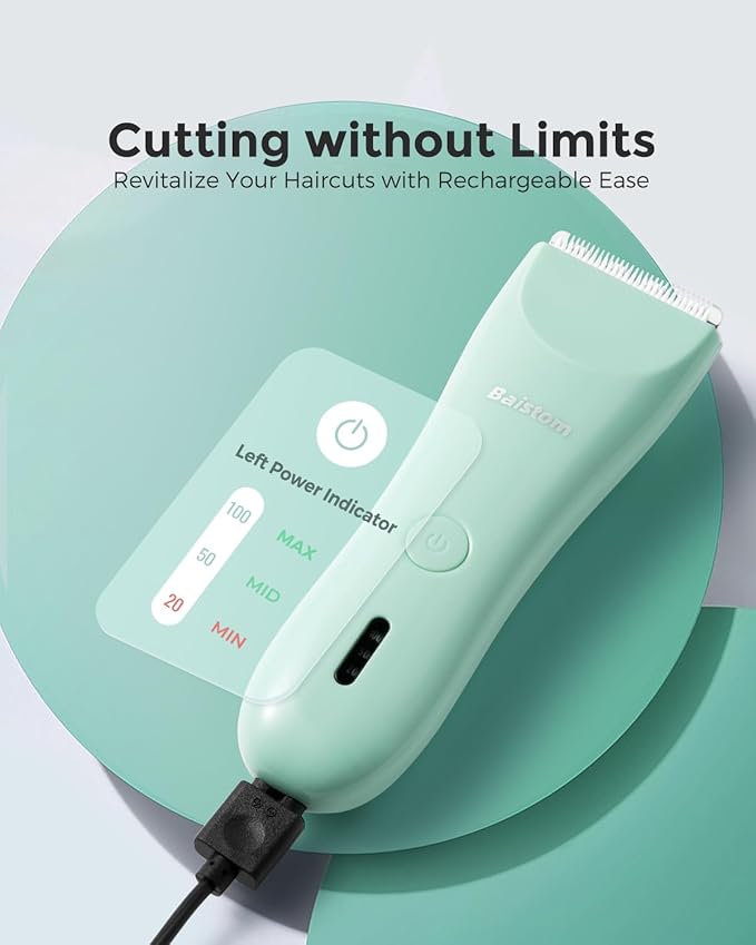 Baby Hair Clippers, Quiet & Dual-Mode Hair Cutting for 0-12, Waterproof Rechargeable & Cordless Hair Trimmer for Infant Toddler & Kids