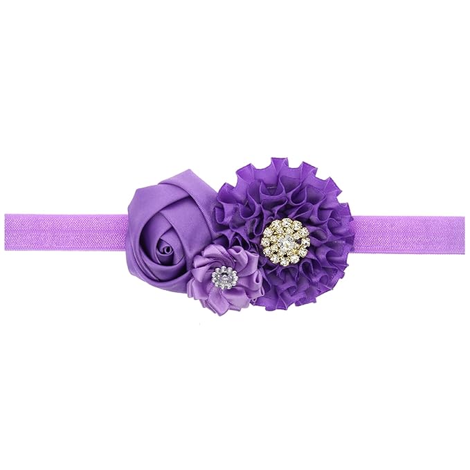 Baby Girl Headbands with Bows.(FD88-Purple,Lavender)