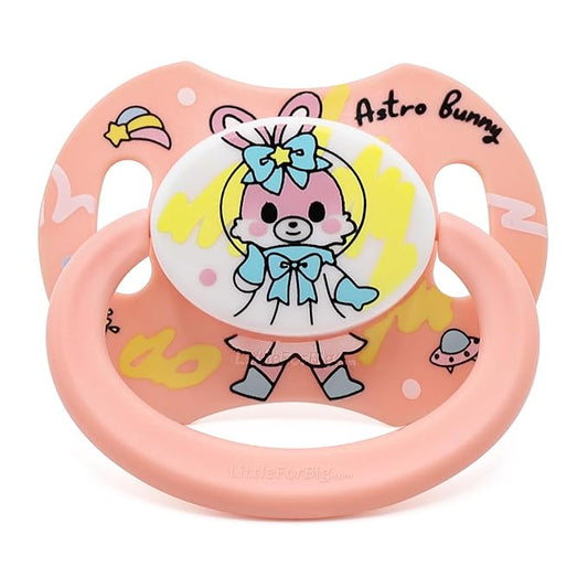 LittleForBig Bigshield Generation-II Adult Sized Pacifier Astro Babies Pink Bunny Pattern