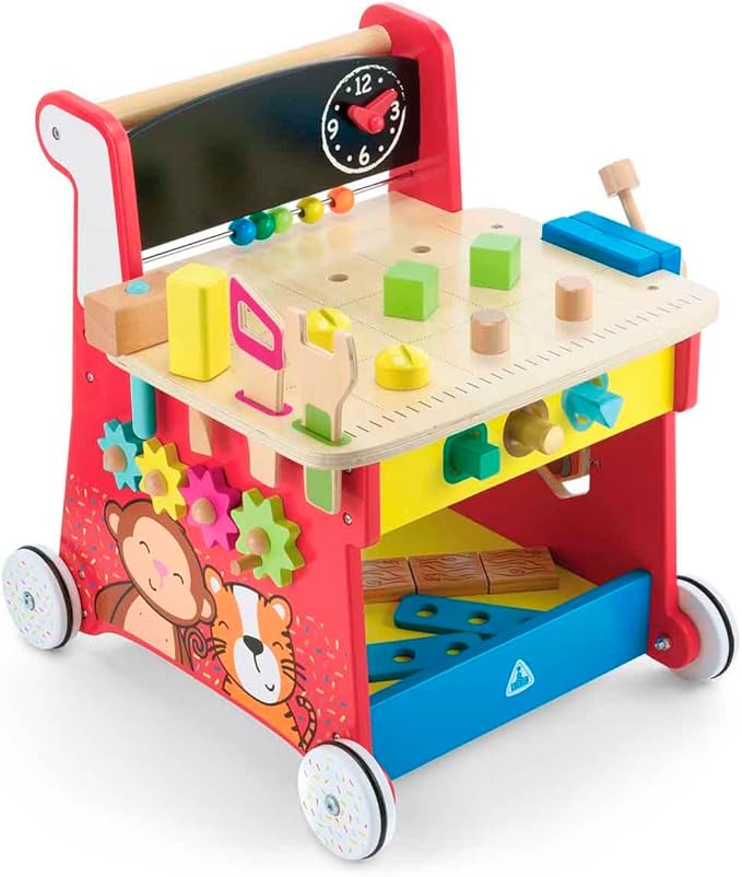 Early Learning Centre Wooden Activity Workbench, Imaginative Play, Hand Eye Coordination, Physical Development, Kids Toys for Ages 12 Month, Amazon Exclusive