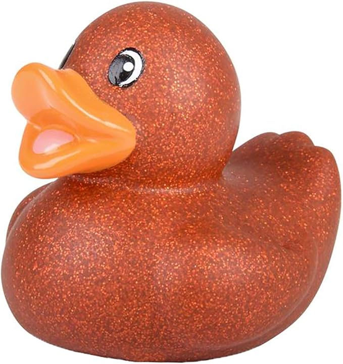 The Dreidel Company Glitter Rubber Duck Toy Assortment Duckies for Kids, Bath Birthday Gifts Baby Showers Summer Beach and Pool Activity, 2" (20-Pack)