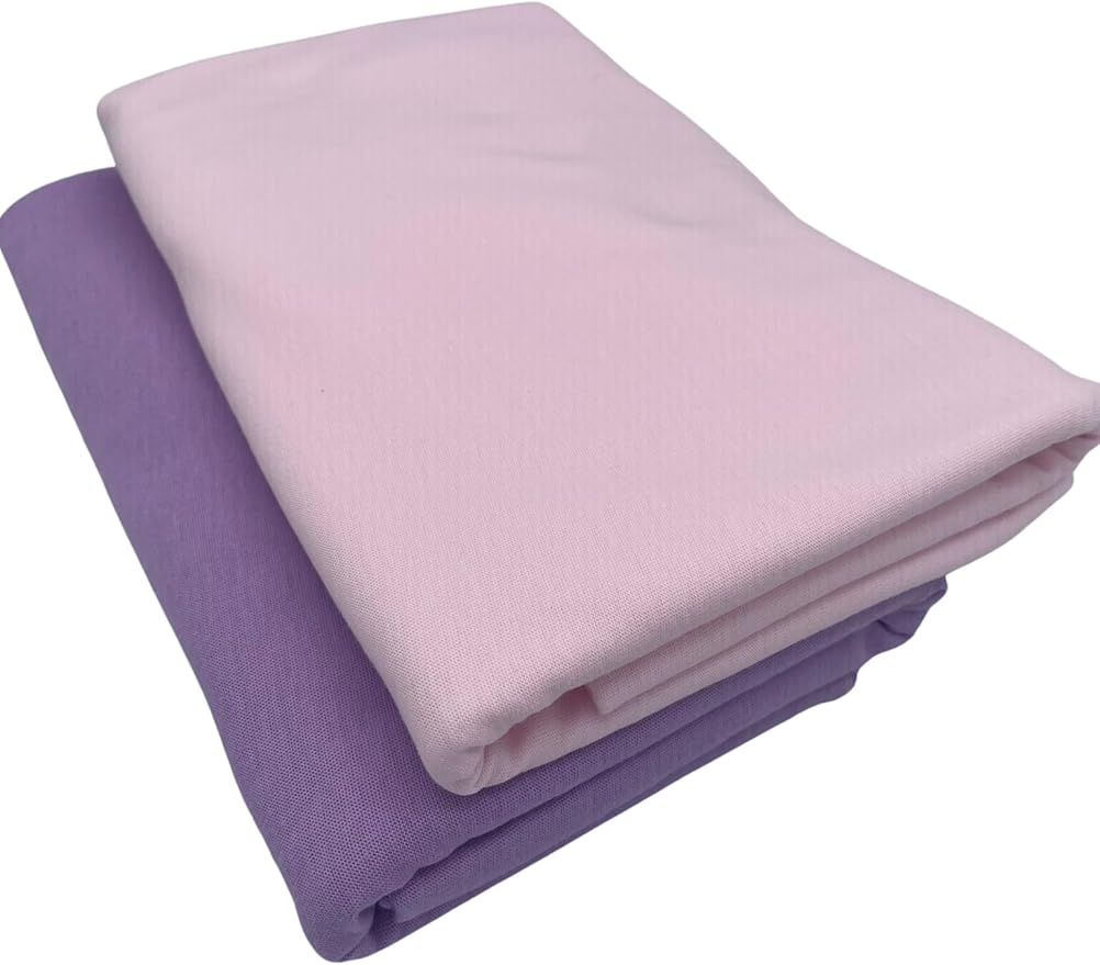 Pack N Play Sheets Fitted 24 x 42, Compatible with BabyBjorn, Guava Lotus and Similar - 100% Cotton Jersey - Soft, Durable & Hypoallergenic, 2-Pack, Pink & Lilac, by SheetWorld, Made in USA