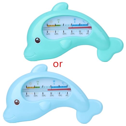 Baby Bathing Water Thermometer Dolphin Shape Water Temperature Tool Infants Toddler Shower Safety Thermometer Infant Baby Spas Bath Toys Pool Ideal Gift for Toddlers Boys Girls Kids Children