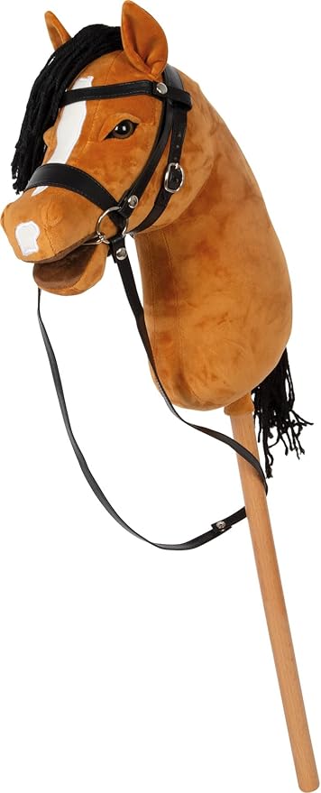small foot Hobby Horse brown ‘Melodie’, removable stick & mane, incl. halter, bridle & lead, for ages 3+ years, 12715