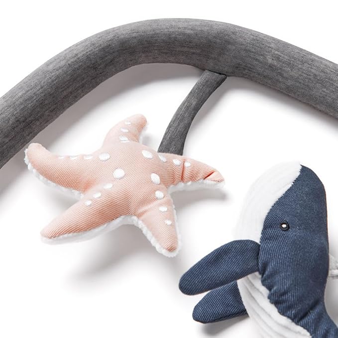 Ergobaby Evolve 3-in-1 Bouncer Toy Bar Accessory, Ocean Wonders - Charcoal Grey