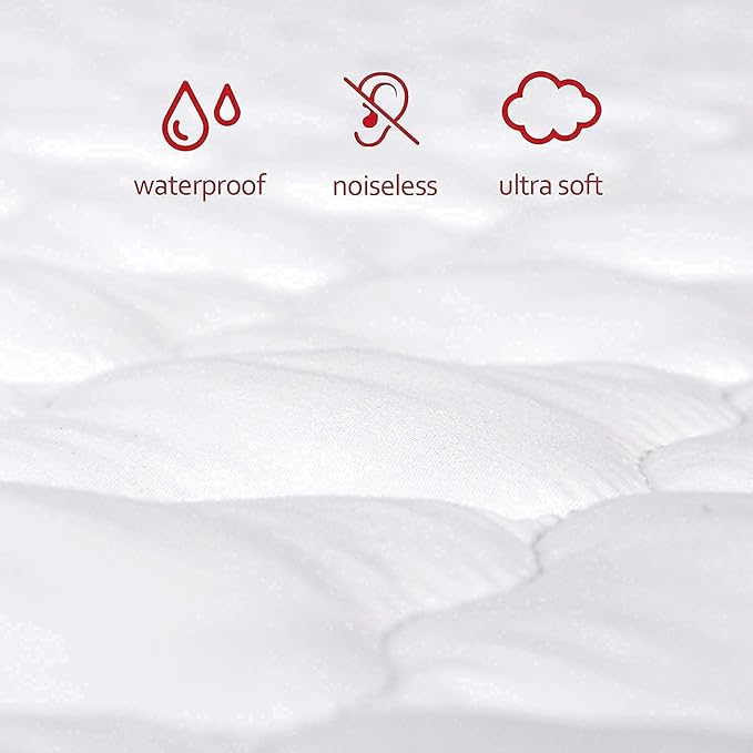Pack n Play Fitted Sheet and Waterproof Pack n Play Mattress Pad, Soft and Breathable Cover Protector