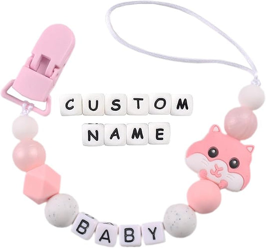 Personalized Pacifier Clip Customized Pacifier Clip with Custom Name Custom Pacifier Clip Holder with Name