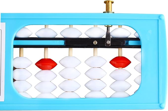 Larcele Bead Arithmetic Counting Abacus with Reset Button,13 Column SP-02 (Blue 1)
