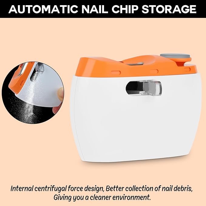 Electric Nail Clipper, 3 in 1 Electric Nail Trimmer and Polisher with LED Light & Clip Storage, USB Rechargeable, 2 Speed Electric Nail File for Baby, Seniors, Kids, Caregivers