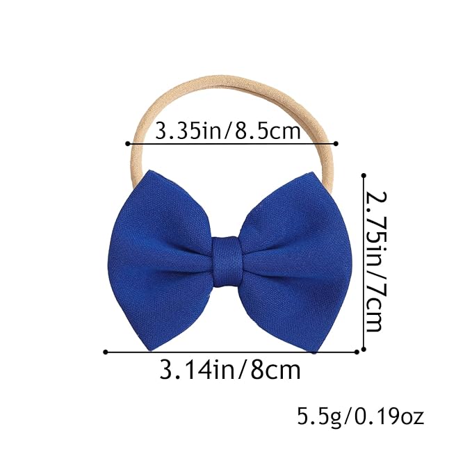 XIMA 20pcs Baby Puff Bow Headband,Boutique Single Puff Bows Headbands for Baby Girls,Hair Band Hair Accessories for Infants Newborn Toddler