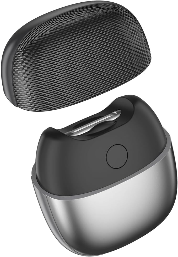 YFLife Electric Nail Clipper Integrated Cutting and Grinding, with Led Light, 2 Speed, Quiet and Portable Baby Nail Trimmer for Autism Kids Adult Seniors (Black)