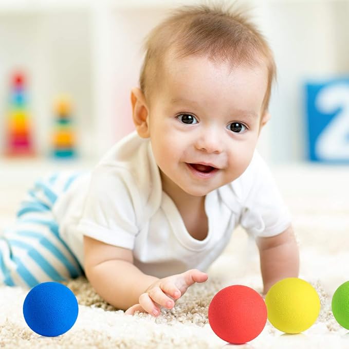 Pllieay 2.4 Inch Soft Foam Balls, Lightweight Mini Indoor Toys Play Balls for Safe Fun, Birthday Party for Boys and Girls