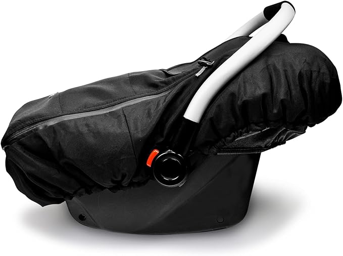 Vaxaape Baby Car Seat Cover,Car Seat Covers for Babies,Winter Protector,Universal Winter Car Seat Cover for Infant Boys Girls,Warm and Cozy,Car Seat Covers for Infant Car Seat(Black)