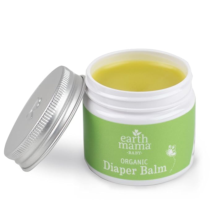 Earth Mama Organic Diaper Balm Multipurpose Baby Ointment | EWG Verified, Petroleum & Fragrance-Free with Calendula for Sensitive Skin, 2-Fluid Ounce (4-Pack)