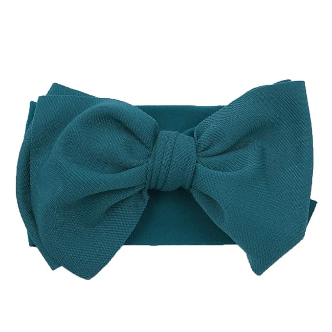 KIDOCHEESE Hairband, Baby Girl Bows Nylon Headbands with Bows, Handmade Hairbands Elastics Hair Accessories for Newborn Infant Toddlers Kids, 5 Pcs(KK69-01)
