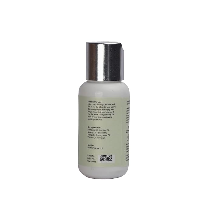 Organic Massage Oil for Newborn, Kids, Toddlers, Adults with Sensitive Skin - Coconut, Sunflower & Rosehip, Fragrance-Free, Hydrating, Non Greasy, Vitamin E Infused - Hypoallergenic & Cruelty-Free