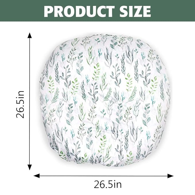 DILIMI Newborn Lounger Cover, Removable Baby Lounger Cover, Ultra Soft Comfortable Slipcover for Infant Lounger Pillow, Green Leaf