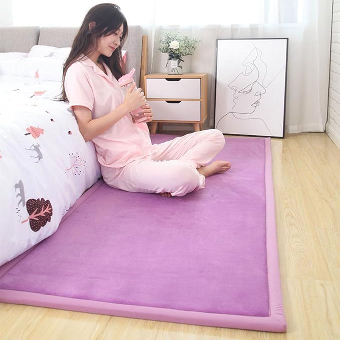 Play Crawling mat for Nursery Baby, Extra Soft Activity Floor Mat for Kids Playroom Bedroom-Gray Bottom flamingo-80 * 200cm
