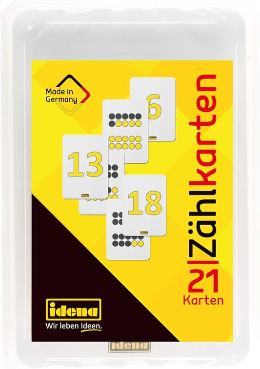 Idena 656014 – Counting Cards, Pack of 21, Numbers from 0-20