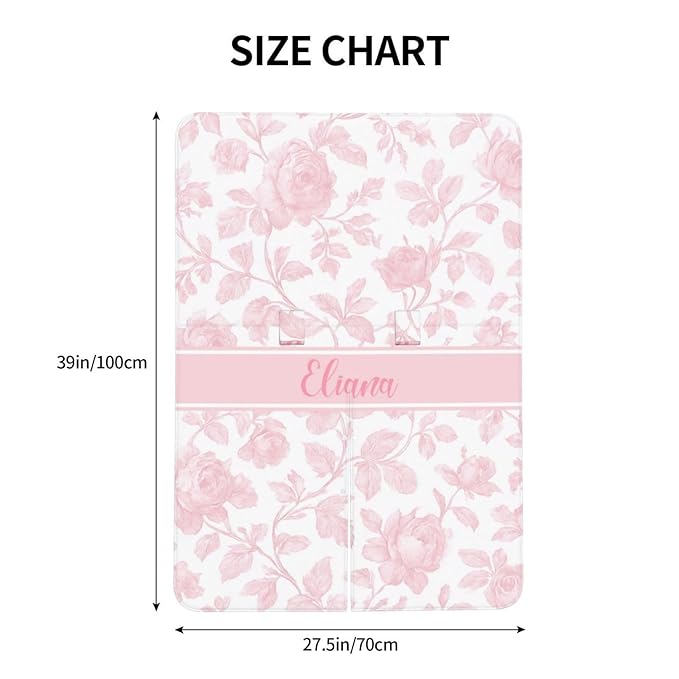 Custom Baby Car Seat Cover with Name – Personalized Pink Floral Nursing Cover, Infant Carseat Canopy, Shopping Cart Cover – Soft, Breathable & Warm – Ideal Shower Gift for Baby Girls