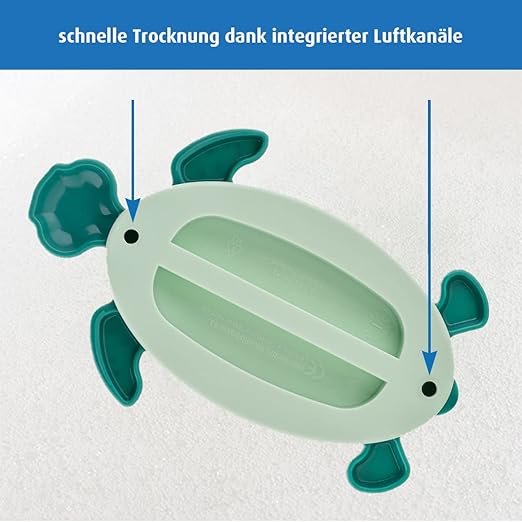 Reer Turtle Baby Thermometer for Bath, Child-Proof Bath Thermometer, Green