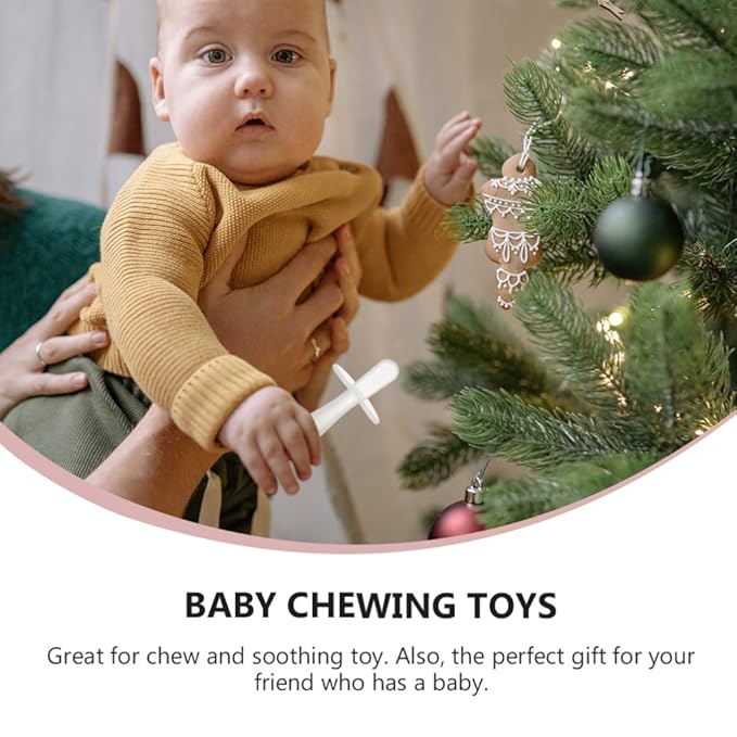 EXCEART 5Pcs Silicone Baby Teething Stick Clear Toddler Teethers Baby Chew Stick for Newborn Baby Healthy Molar Growth Toys