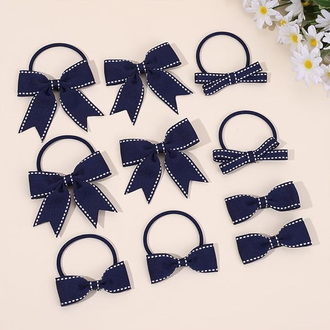 Polka dot Hair Clips Bow Baby Girls Polka dot Barrettes Clips BBG54 (C1-Blue)