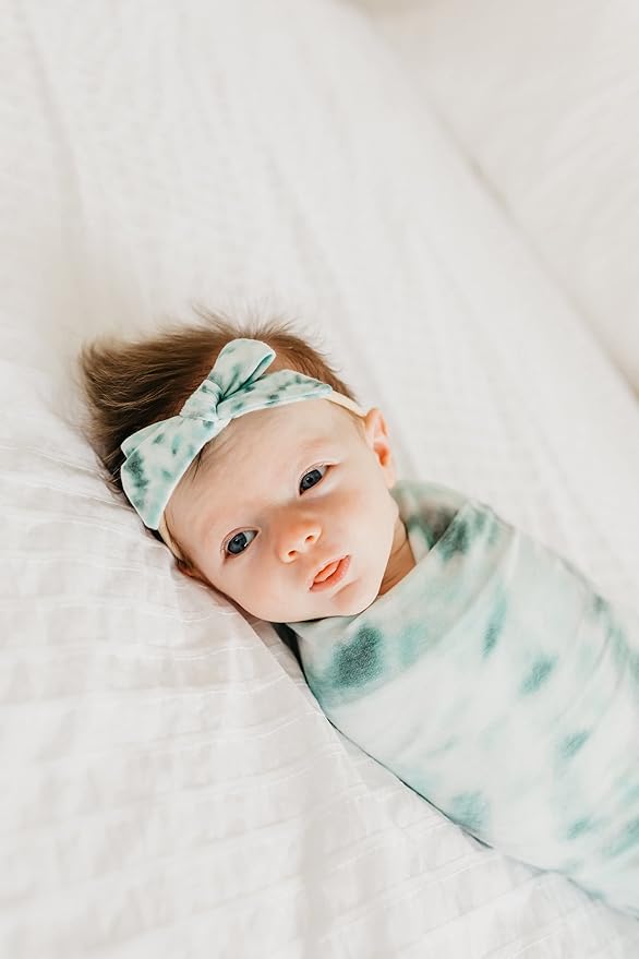 Copper Pearl Baby Bows: Stylish Headbands for Baby Girls, Premium Soft and Stretchy Baby Headbands, Perfect for Newborns, Trendy Designs - Bahama