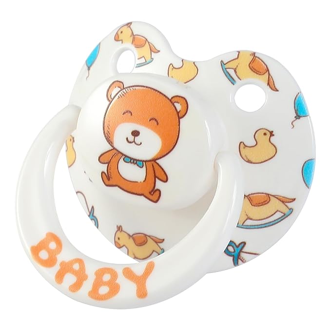 Adult Pacifier Age Regression Stuff: Cute Big Size Silicone Binky for Adults - Large Shield Pici for Sleep