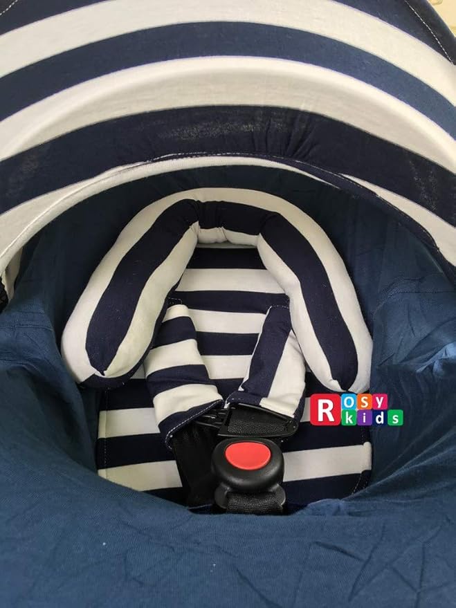 9pc Unisex Baby Boy Girl Ultimate Set of Infant Car Seat Cover Canopy Headrest Blanket Hat Nursing Scarf, 06JE04