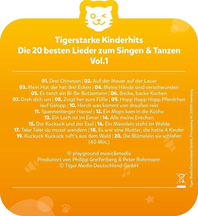 Tigerbox 4168 tigercard-The 20 Best Songs for Singing & Dancing