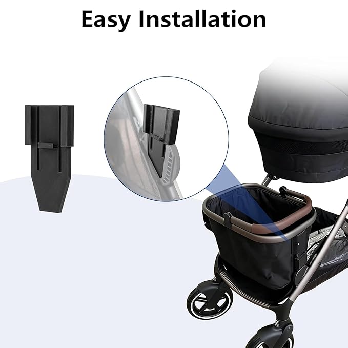 Basket Adapter for Stroller 2 Pack - Compatible with Cybex Gazelle S, Converts Lower Frame to Shopping Basket Holder, Free Up Top Basket Space for Baby, Easy Clip-On Installation